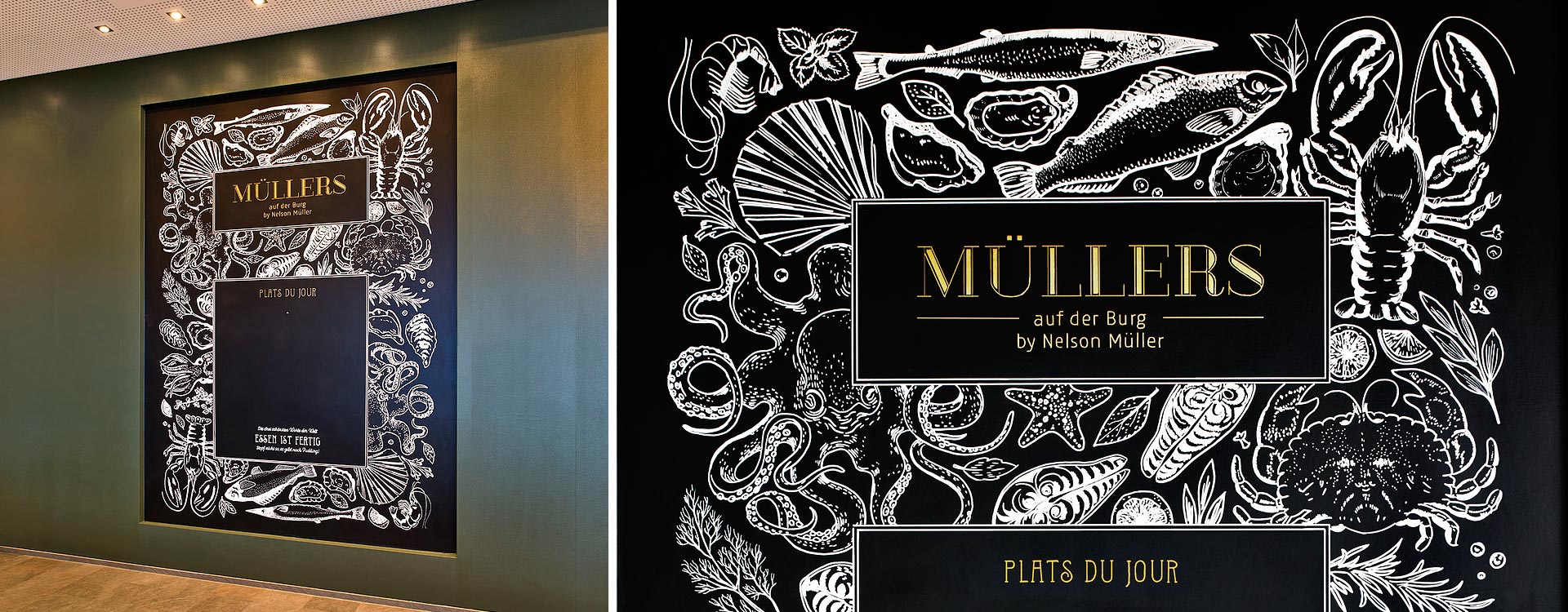 Restaurant Tafel-Design, Chalkboard-Art von Hilt Design aus Saarbrücken